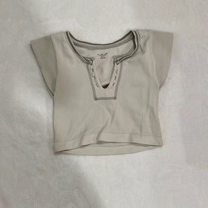 Urban Outfitters Go for Gold Seamless Top- White